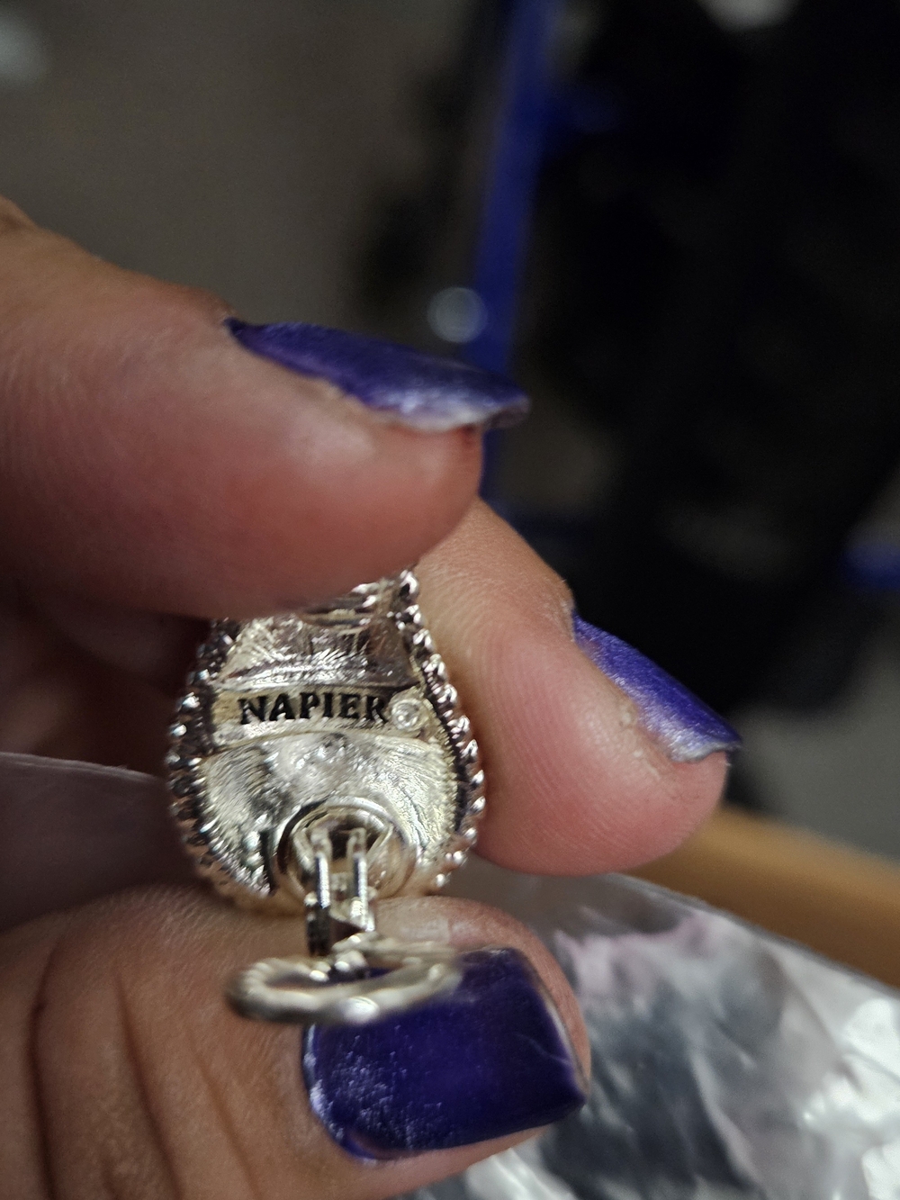 Napier Silver-Tone Teardrop Clip-On Earrings